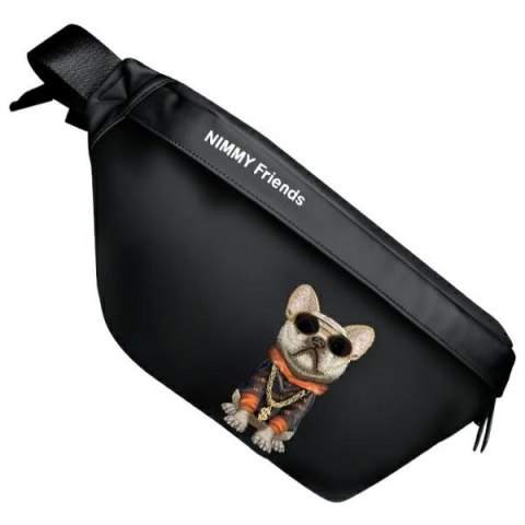 Nimmy Nerka na ramię czarny/black Crossbody Glasses Cool Dog