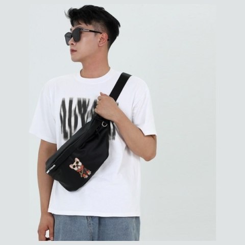 Nimmy Nerka na ramię czarny/black Crossbody Glasses Cool Dog