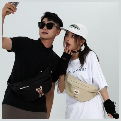Nimmy Nerka na ramię czarny/black Crossbody Glasses Cool Dog