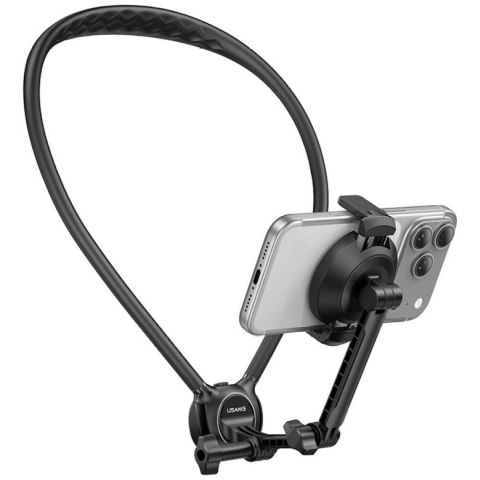 Uchwyt na szyję do telefonu USAMS JoyGo JOY02 Neck Mount z magnetycznym mocowaniem czarny
