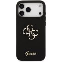 Etui Guess Silicone Big 4G Script do iPhone 17 Pro Max czarny