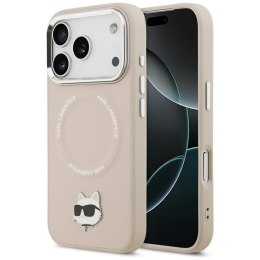 Etui Karl Lagerfeld Choupette Pin MagSafe do iPhone 17 Pro różowy