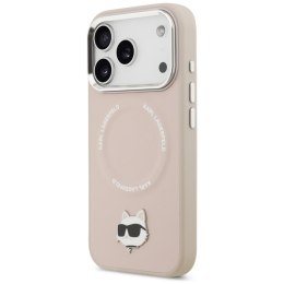 Etui Karl Lagerfeld Choupette Pin MagSafe do iPhone 17 Pro różowy