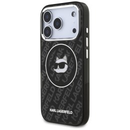 Etui Karl Lagerfeld IML Choupette Head Logo MagSafe do iPhone 17 Pro czarny