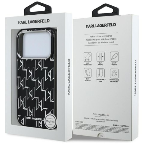 Etui Karl Lagerfeld IML KL Monogram MagSafe do iPhone 17 Pro czarny