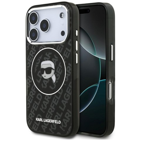 Etui Karl Lagerfeld IML Karl Head Logo MagSafe do iPhone 17 Pro czarny