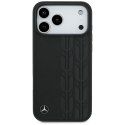 Etui Mercedes Leather Laurel Leaves MagSafe do iPhone 17 Pro Max czarny