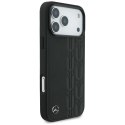Etui Mercedes Leather Laurel Leaves MagSafe do iPhone 17 Pro Max czarny
