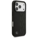 Etui Mercedes Leather Laurel Leaves MagSafe do iPhone 17 Pro czarny