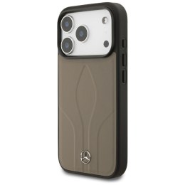 Etui Mercedes Leather The Move MagSafe do iPhone 17 Pro taupe