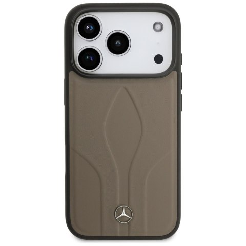 Etui Mercedes Leather The Move MagSafe do iPhone 17 Pro taupe