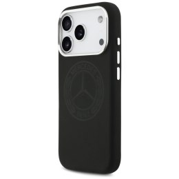 Etui Mercedes Silicone Vintage Logo MagSafe do iPhone 17 Pro czarny