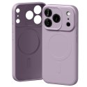 Etui Mercury Semi-Silicone MagSafe do iPhone 17 Pro lawendowa szarość