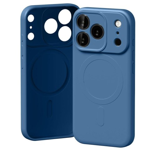 Etui Mercury Semi-Silicone MagSafe do iPhone 17 Pro niebieski