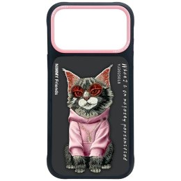 Etui Nimmy Glasses Cool Cat do iPhone 17 Pro Max czarny