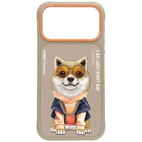 Etui Nimmy Glasses Cool Dog do iPhone 17 Pro Max beżowy