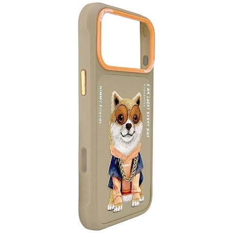 Etui Nimmy Glasses Cool Dog do iPhone 17 Pro Max beżowy