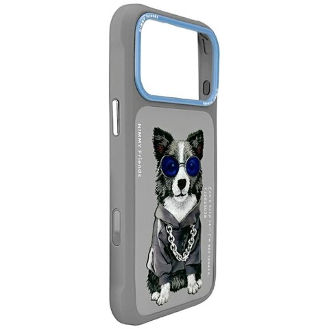 Etui Nimmy Glasses Cool Dog do iPhone 17 Pro Max szary