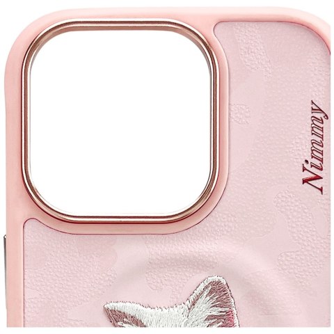 Etui Nimmy Magnetic fashion cute pet MagSafe do iPhone 16 Pro różowy