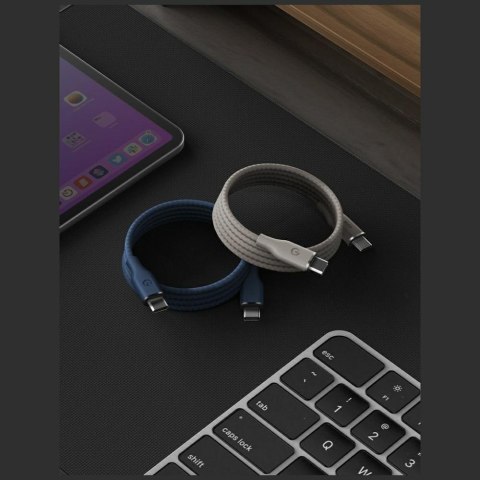 Kabel Energea Helix 60 USB-C do USB-C magnetyczny 480Mbps 60W 1.5m pomarańczowy