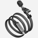 Kabel Energea Sheath Travel 2w1 USB-C do USB-C/USB-A 480Mbps 60W 1.2m gunmetal