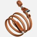 Kabel Energea Sheath Travel 2w1 USB-C do USB-C/USB-A 480Mbps 60W 1.2m pomarańczowy