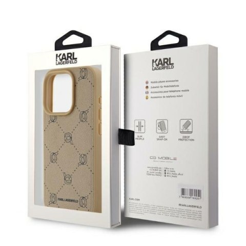 Karl Lagerfeld KLHMP15LPGKHPHE iPhone 15 Pro 6.1" beżowy/beige Magsafe Karl Head