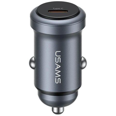 Ładowarka samochodowa USAMS CC321 Aluminium 30W PD USB-C tarnish