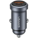Ładowarka samochodowa USAMS CC322 30W 1xUSB-A 1xUSB-C tarnish