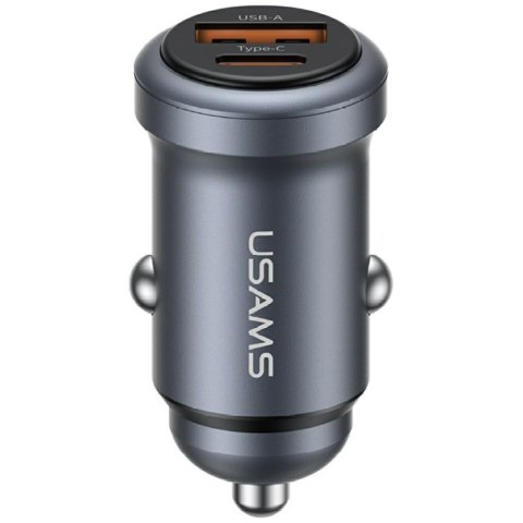 Ładowarka samochodowa USAMS CC322 30W 1xUSB-A 1xUSB-C tarnish
