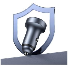 Ładowarka samochodowa USAMS CC327 Aluminium 45W USB-A USB-C tarnish