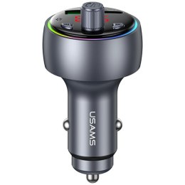 Ładowarka samochodowa USAMS CC328 30W 1xUSB-A 1xUSB-C Bluetooth FM tarnish