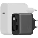 Ładowarka sieciowa Energea Ampcharge Arc 65 USB-A/USB-C + zwijany kabel USB-C PD/PPS/QC3.0 GaN gunmetal