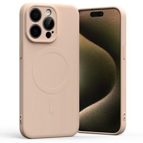 Mercury MagSafe Semi-Silicone iPhone 15Pro Max 6,7" różowo-piaskowy /pink sand