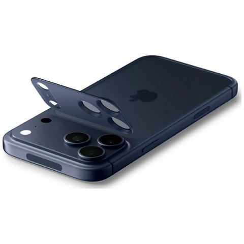 Ochrona na obiektyw aparatu Spigen Glas.Tr Camera EZ FIT Optik Pro XL do Apple iPhone 17 Pro Max niebieski