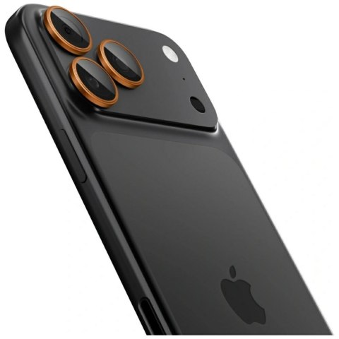 Osłona aparatu Spigen Optik Pro Glas.TR "EZ FIT" Camera Protector 2szt do iPhone 17 Pro Max / 16 Pro / 16 Pro Max pomarańczowy