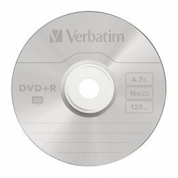 Płyta DVD+R Verbatim 4.7GB 16X 50szt srebrny 43550