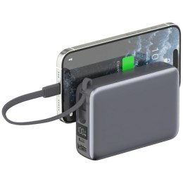Powerbank 4smarts Pocket Dual Cord 20000mAh 22.5W z wbudowanym kablem USB-C 15cm szary