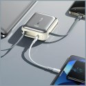 Powerbank Awei C03 20000mAh 45W USB-A/USB-C + kable Lightning/USB-C srebrny