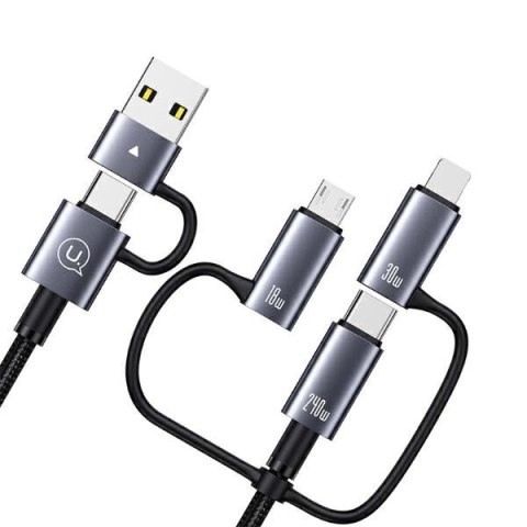 USAMS Kabel 6w1 Fast charging 240W 2m Data Cable Digital dispay Aluminium Alloy Seria Sufeng (SJ738)