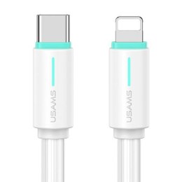 USAMS Kabel USB-C/Lightning 1m SJ73530W biały/white YU Series SJ735USB02 (US-SJ735)