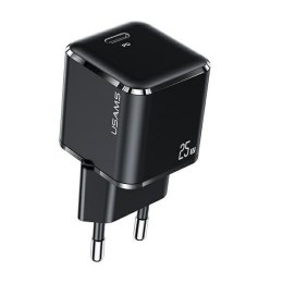 USAMS Ład. siec. 1xUSB-C T42 mini 25W(only head) Super SI 5V-3A PD3.0 Fast Charging czarny/black CC140TC01 (US-CC140)