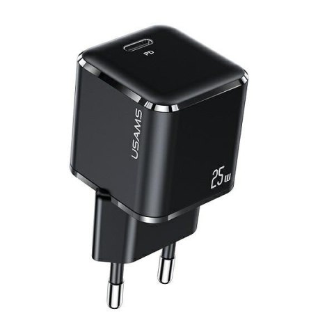USAMS Ład. siec. 1xUSB-C T42 mini 25W(only head) Super SI 5V-3A PD3.0 Fast Charging czarny/black CC140TC01 (US-CC140)