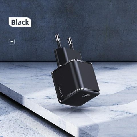 USAMS Ład. siec. 1xUSB-C T42 mini 25W(only head) Super SI 5V-3A PD3.0 Fast Charging czarny/black CC140TC01 (US-CC140)