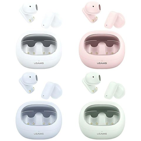 USAMS Słuchawki Bluetooth 5.3 TWSTD Series bezprzewodowe zielony/green BHUTD04 (TD22)