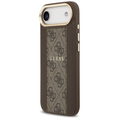 Etui Guess 4G Stripe MagSafe do iPhone Air brązowy
