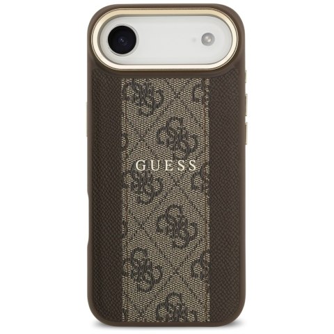 Etui Guess 4G Stripe MagSafe do iPhone Air brązowy