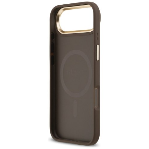 Etui Guess 4G Stripe MagSafe do iPhone Air brązowy