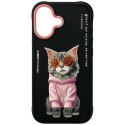 Etui Nimmy Glasses Cool Cat do iPhone 17 czarny