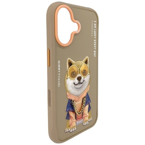 Etui Nimmy Glasses Cool Dog do iPhone 17 beżowy
